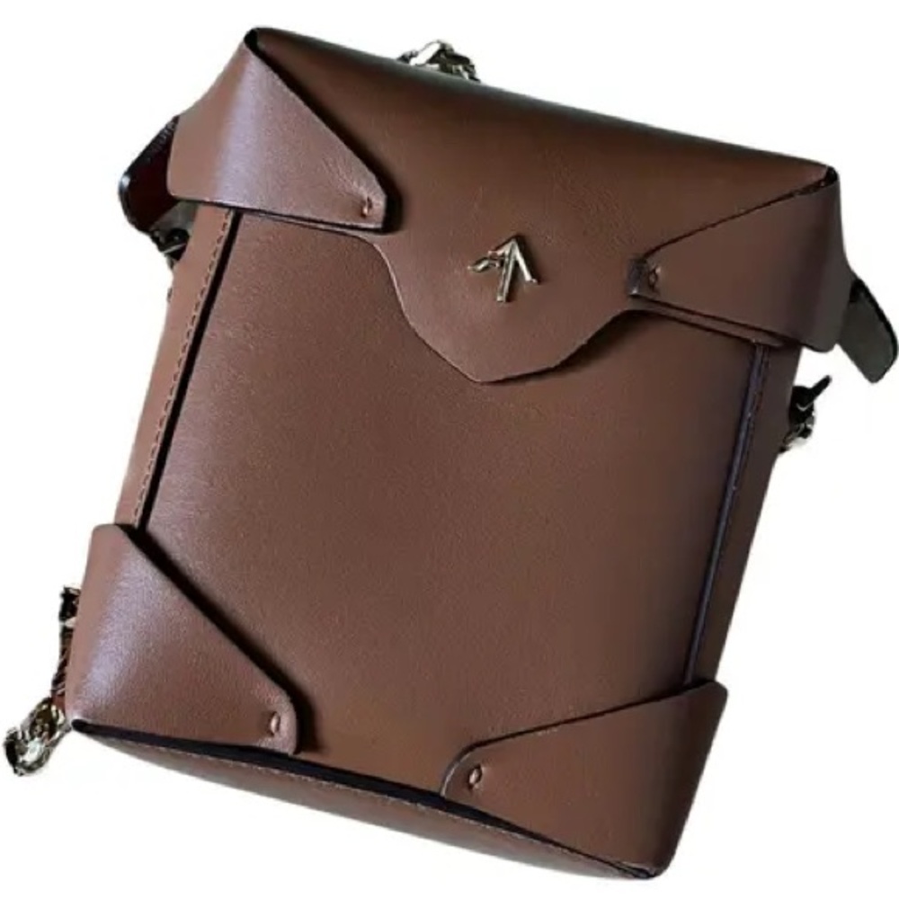 Mini Manu Atelier Prinstine leather Crossbody bag